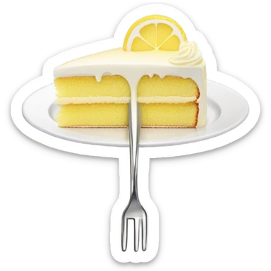 Lemon cake slice sticker