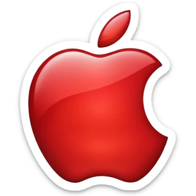 apple logo with no bite taken out of it sticker