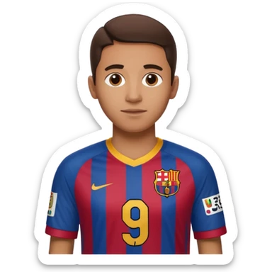 buat costum hanya pakaian dan dari belakang barcelona nama punggung irvina dan nomor punggung 9 sticker