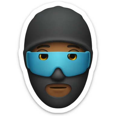 Man with a ski mask  sticker