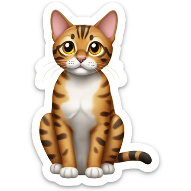 bengal cat sitting  sticker