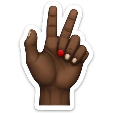 a black fist, with the middle finger sticking up sticker