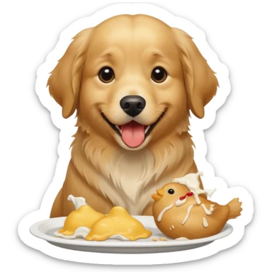 dog eating chic fil a sticker