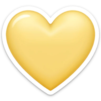 Pastel yellow heart  sticker