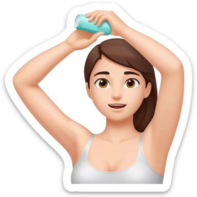 applying deodorant armpit sticker
