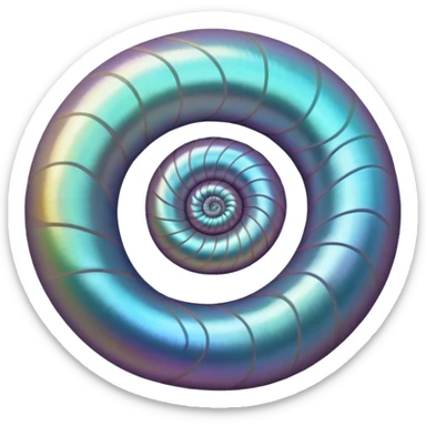 Nautilus spiral sticker