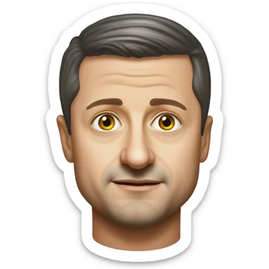 Ukranian Vladimir Zelensky super realistic sticker