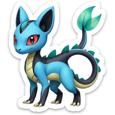 Meloetta-Dewott-Salandit-Pokémon-Fakémon-fusion-hybrid-creature sticker