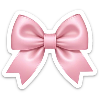 light pink bow on light pink bow sticker