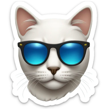 Cat with sunglasses sticker