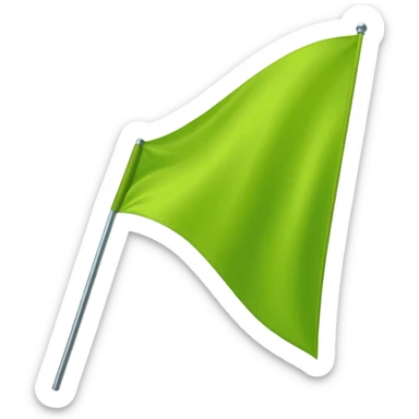 Lime Green triangle flag sticker