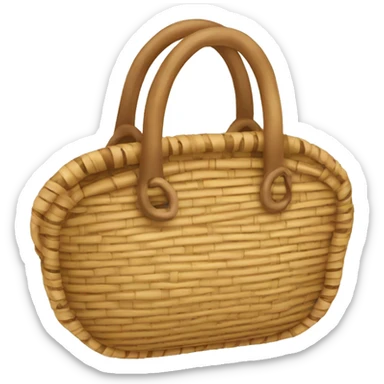 Rattan purse sticker