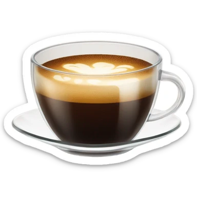 raf coffee in a glass cup sticker