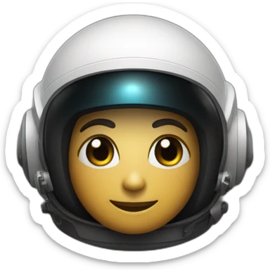 Astronauta visor negro fondo playa sticker