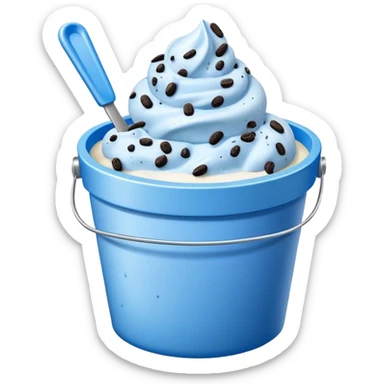 Bucket Blue cookies and cream ice cream sticker