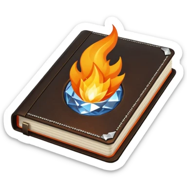 Combine these to make 1. 📓🌎💎🫥🔥⚖️ sticker