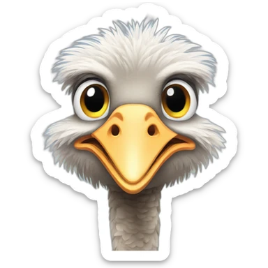 cute ostrich sticker