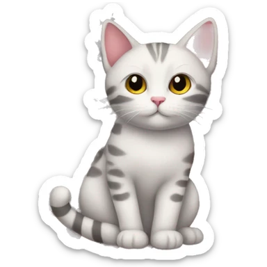 cat with the usa flag sticker