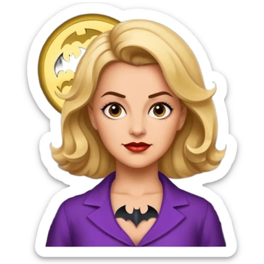 bat signal shining out with bette porter from the l word sticker