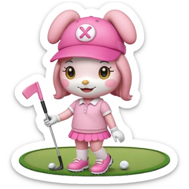 my melody golfing sticker