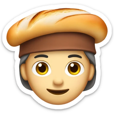 baguette with beret sticker