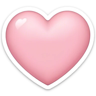 light pink heart sticker