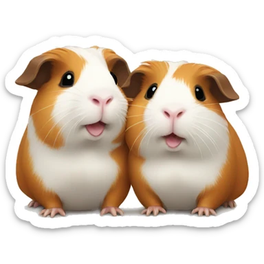 Guinea pig couple sticker
