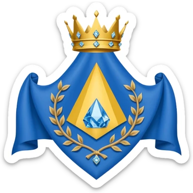 Delaware flag with blue and buff diamond and coat of arms sticker