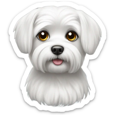 Maltese black and white sticker