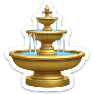 golden fountain sticker