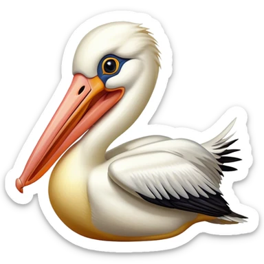 Pelican with a fish in mouth sticker