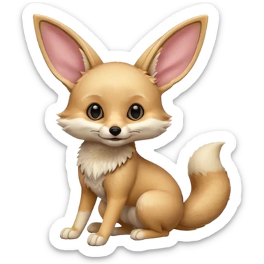 fennec playing with toys  sticker