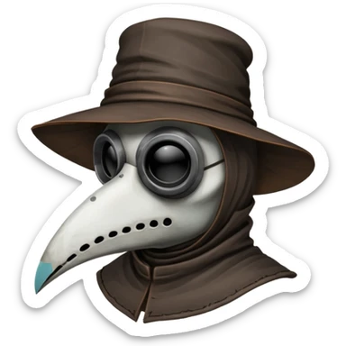 plague doctor head sticker