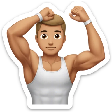 guy doing tricep extension sticker