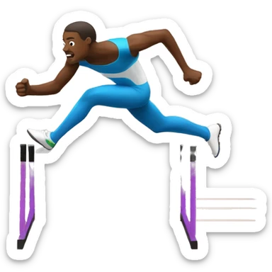 track and field hurdle sticker