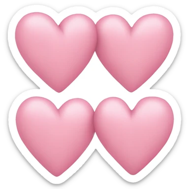 two light pink hearts sticker