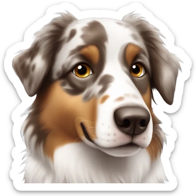 Australian Shepard one blue eye one brown sticker