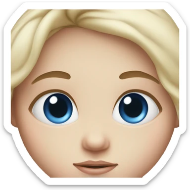 newborn girl with blue eyes sticker