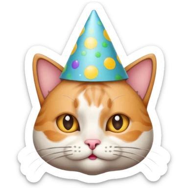 Happy birthday cat sticker