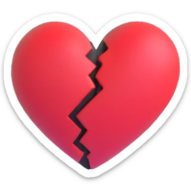 broken heart sticker