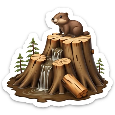 beaver dam sticker
