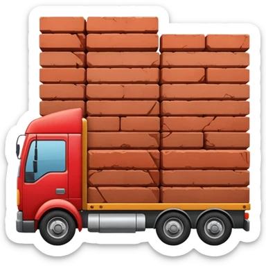A truckload of bricks sticker
