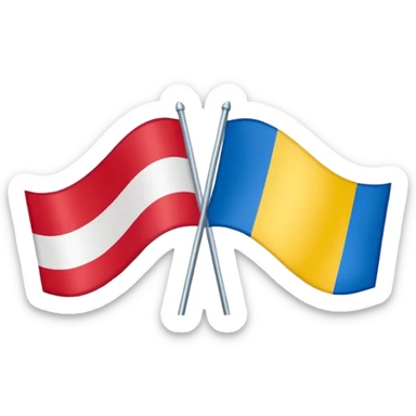 poland ukraine flag sticker