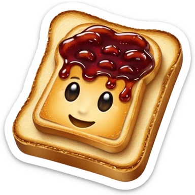toasts withjam on top sticker
