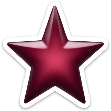 shiny maroon star sticker