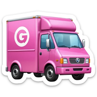 caminhao de entrega rosa sticker