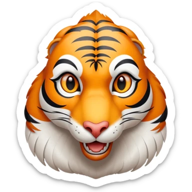 A fusion of a goose and a tiger sticker