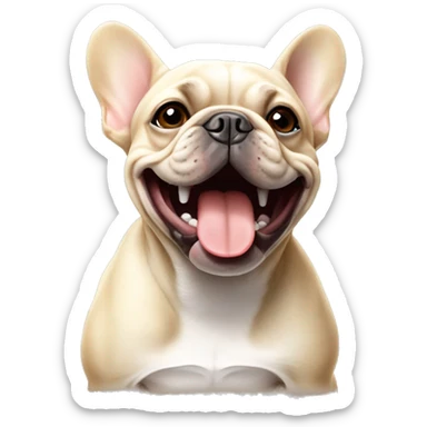 Beige happy French bulldog sticker