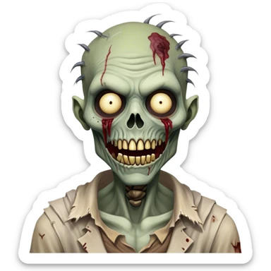 Cinematic Realistic WoW undead friendly zombie Portrait, head tilted dramatically with an exaggeratedly amused expression, blending grim determination with a touch of sardonic humor. His withered pallid skin and weathered, muted attire are rendered with lifelike detail and dynamic lighting, high shine, dramatic yet whimsical, capturing an undead friendly zombie whose epic defiance is matched by an irreverent smirk. sticker