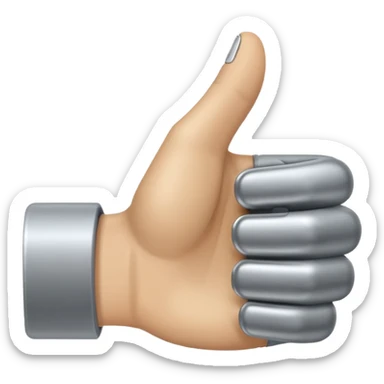 thumbs up but grey no thts bad i want like the android one but color is grey sticker